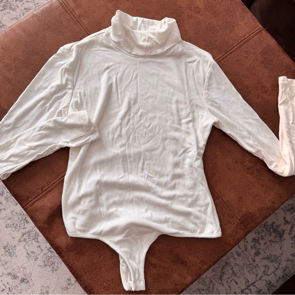 White Turtleneck Bodysuit
